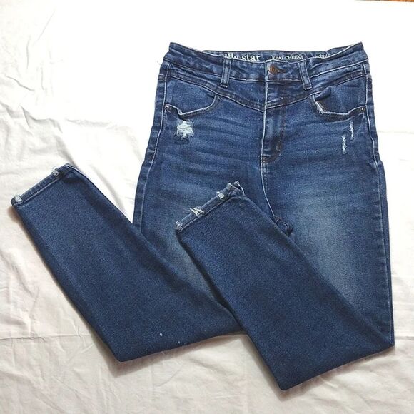 Vanilla Star Real Cheeky High Rise Ripped Distressed Jeans Size 29/ 9 - Picture 5 of 14